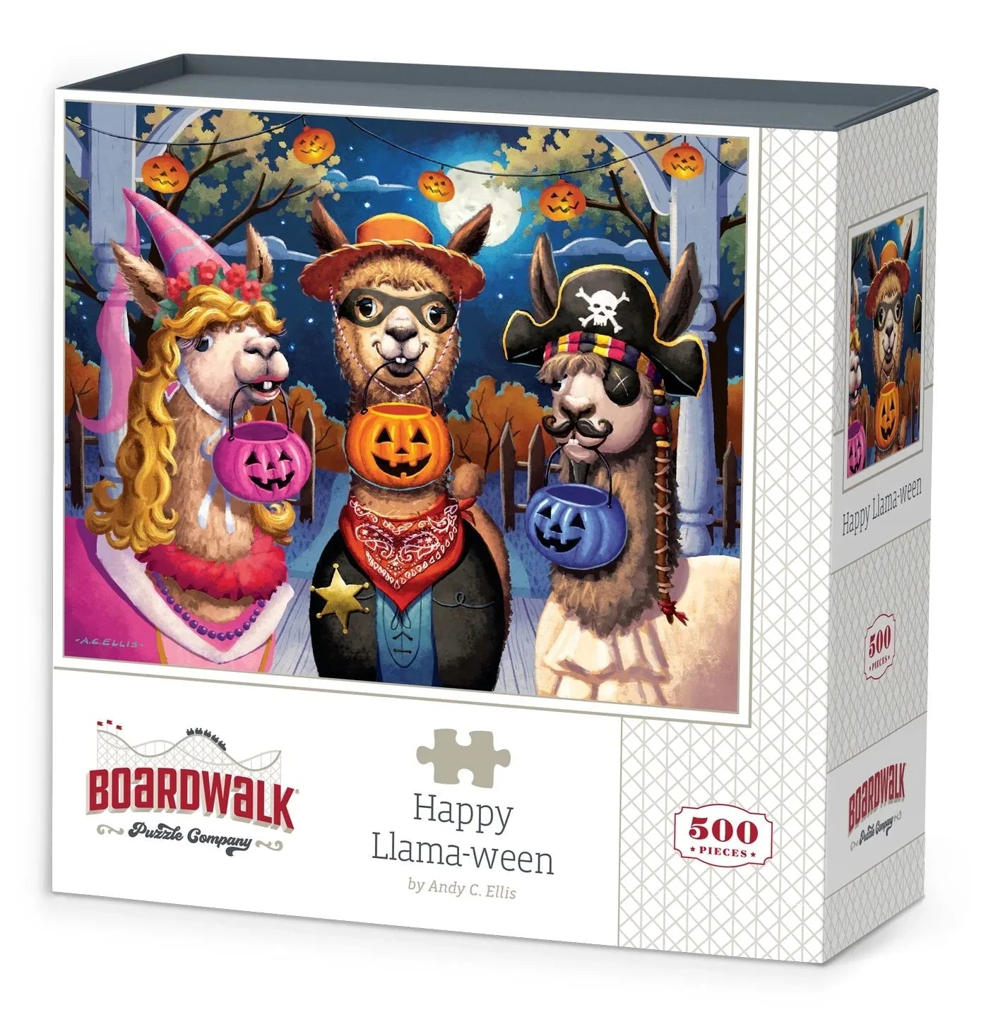 Happy Llama-ween 500 Piece Jigsaw Puzzle | Boardwalk Puzzles