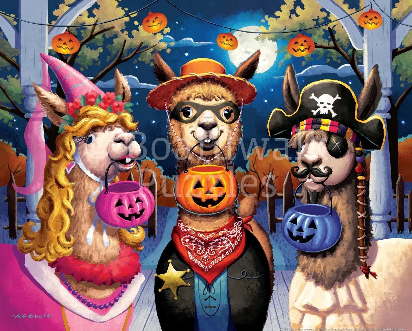 Happy Llama-ween 500 Piece Jigsaw Puzzle | Boardwalk Puzzles