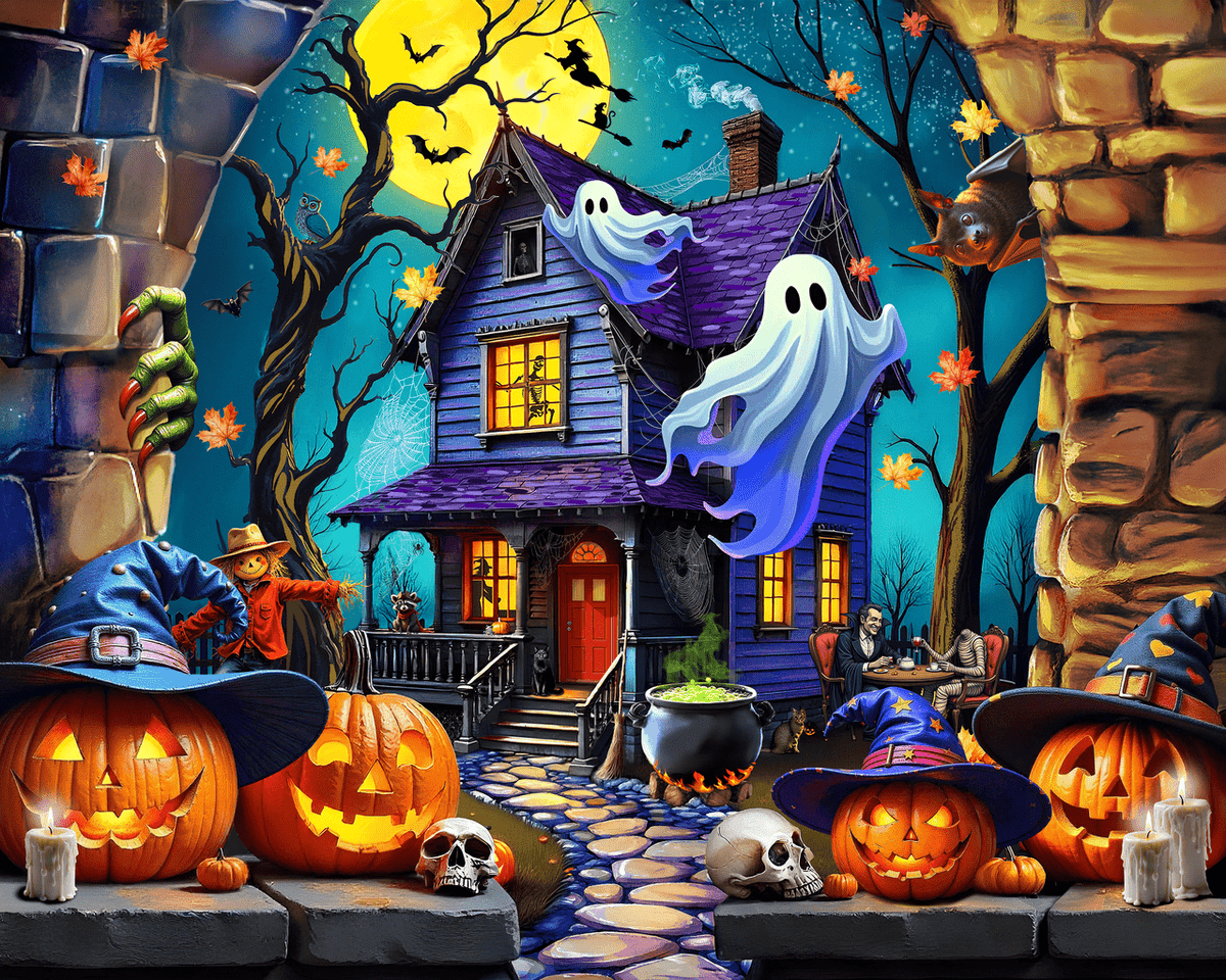 Haunted Halloween Party 1000 Piece Jigsaw Puzzle | Springbok Puzzles