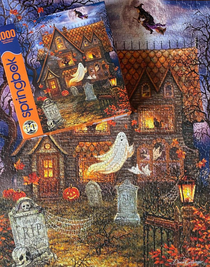 Haunted House 1000 Piece Jigsaw Puzzle by Springbok Puzzles