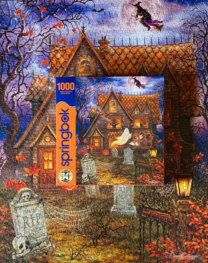 Haunted House 1000 Piece Jigsaw Puzzle by Springbok Puzzles