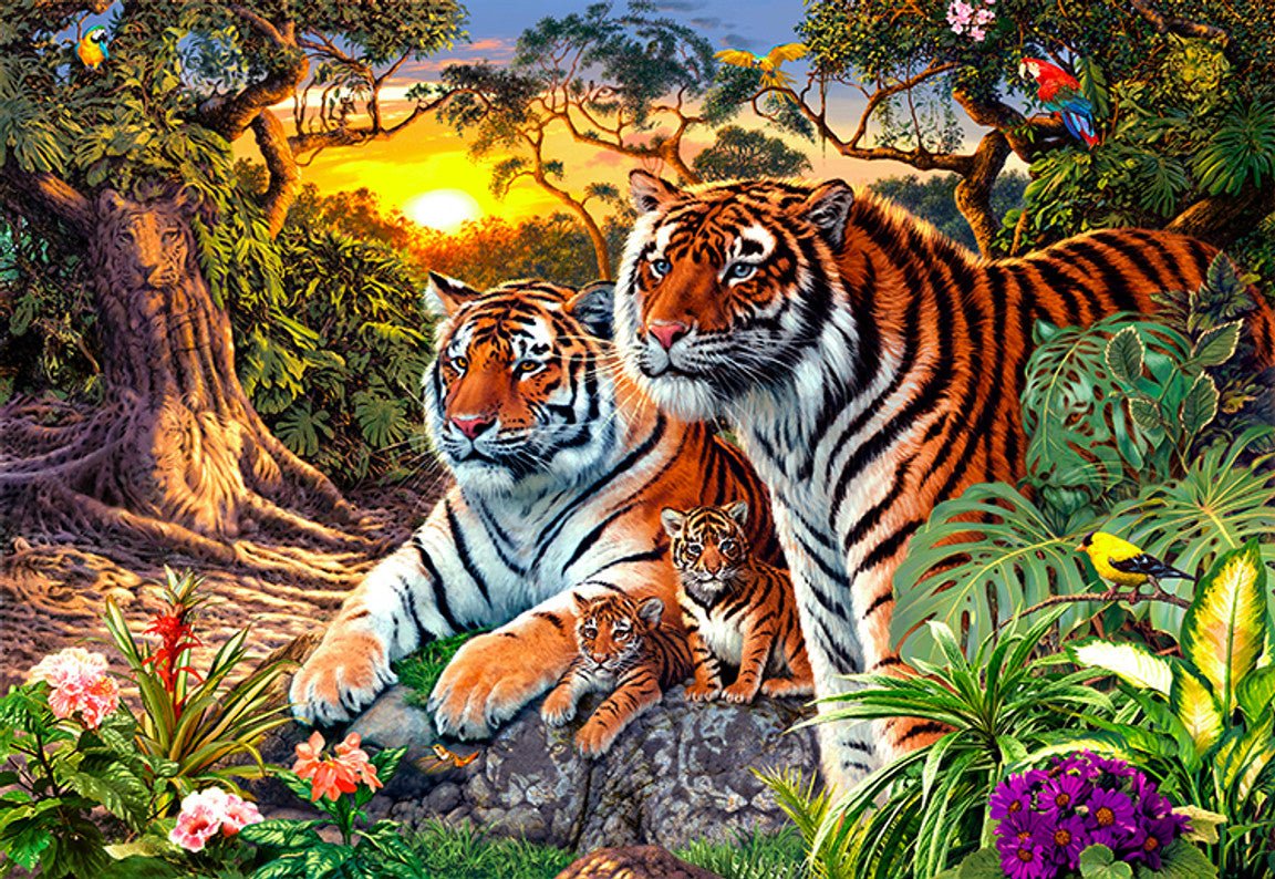 Hidden Tigers 400 Piece Jigsaw Puzzle by Springbok Puzzles