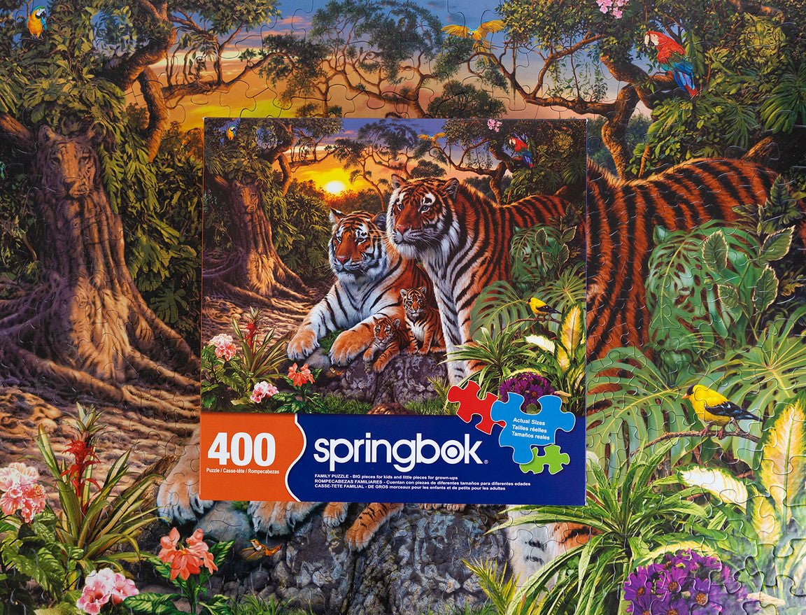 Hidden Tigers 400 Piece Jigsaw Puzzle by Springbok Puzzles