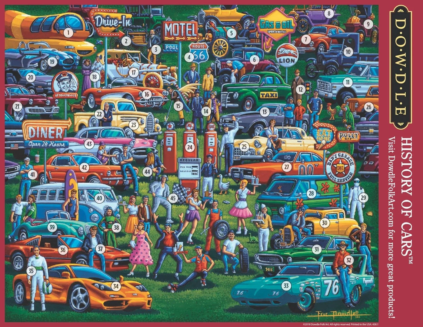 History of Cars 500 Piece Puzzle by Dowdle