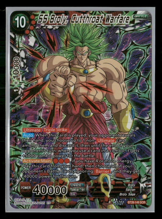 SS Broly, Cutthroat Warfare #bt29-149 SCR (Special Rare) - Riftbound