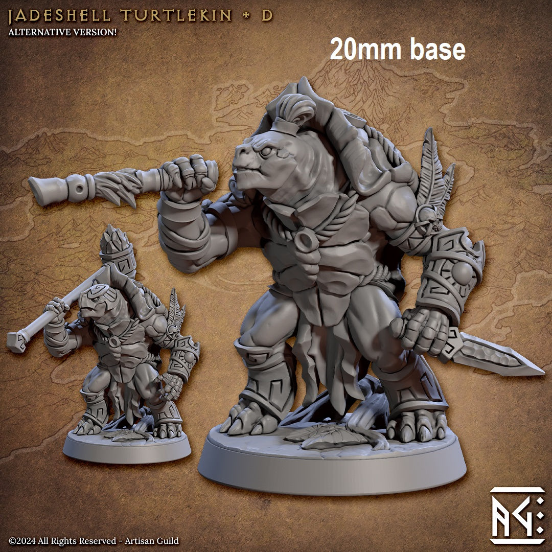 Jadeshell Turtlekin Warrior (Base Sculpt D)