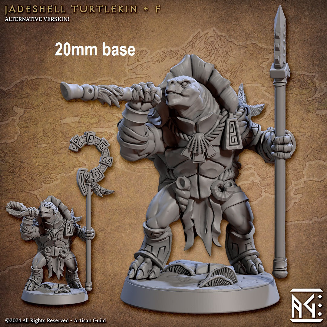 Jadeshell Turtlekin Warrior (Base Sculpt F)