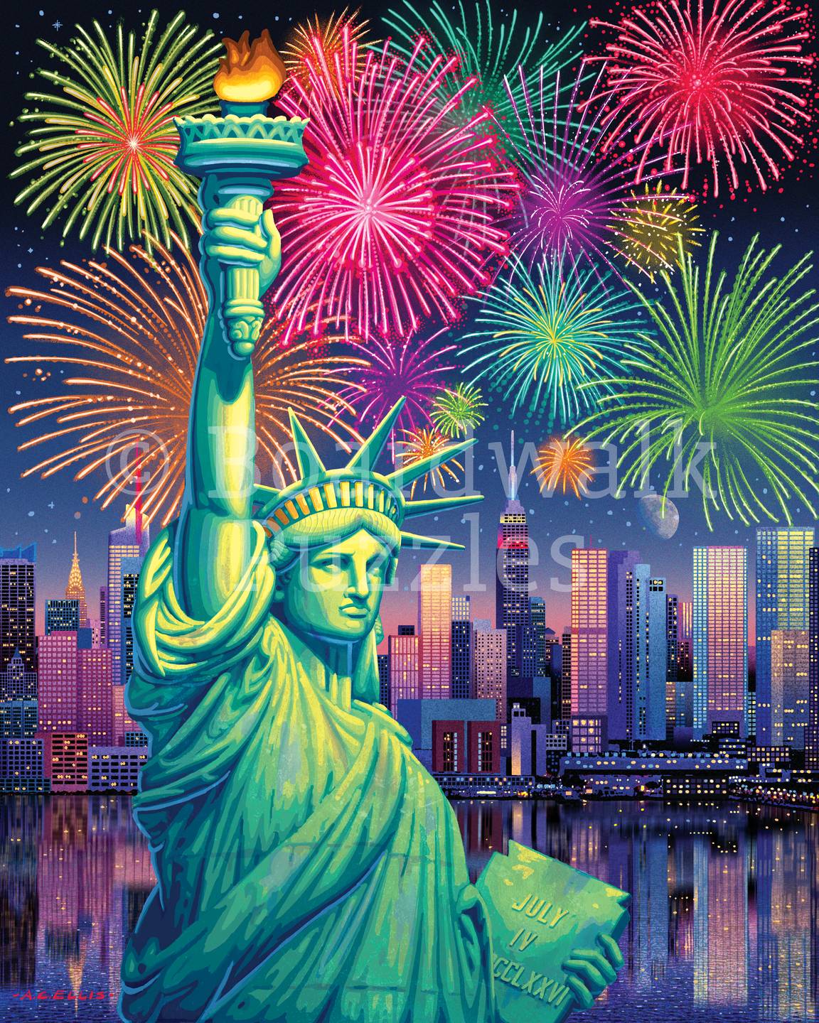 Lady Liberty 500 Piece Jigsaw Puzzle by Boardwalk Puzzle Company