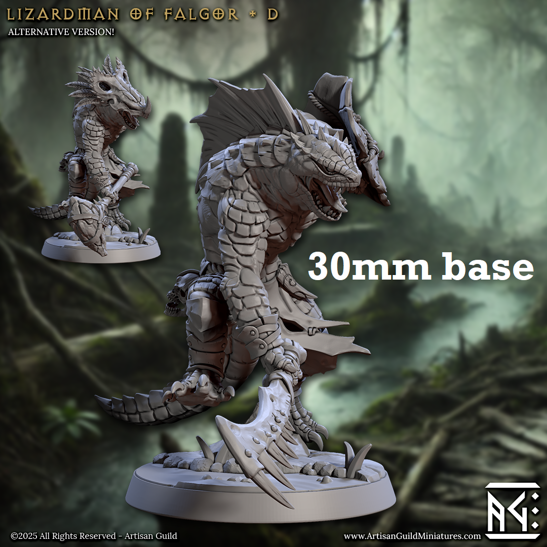 Lizardman of Falgor: Sculpt D (Male Lizardfolk Warrior)