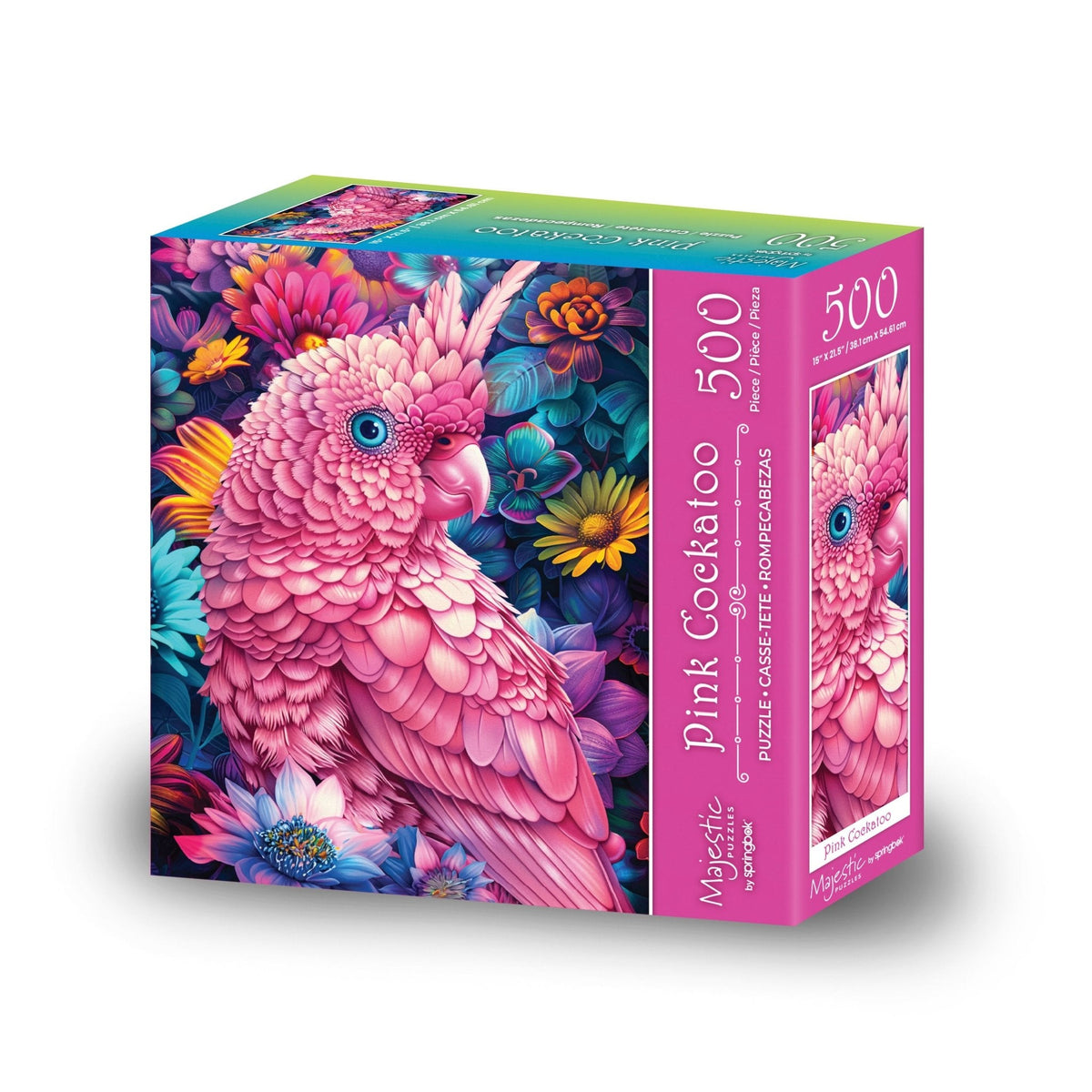 Majestic by Springbok Pink Cockatoo 500 Piece Jigsaw Puzzle  | Springbok Puzzles