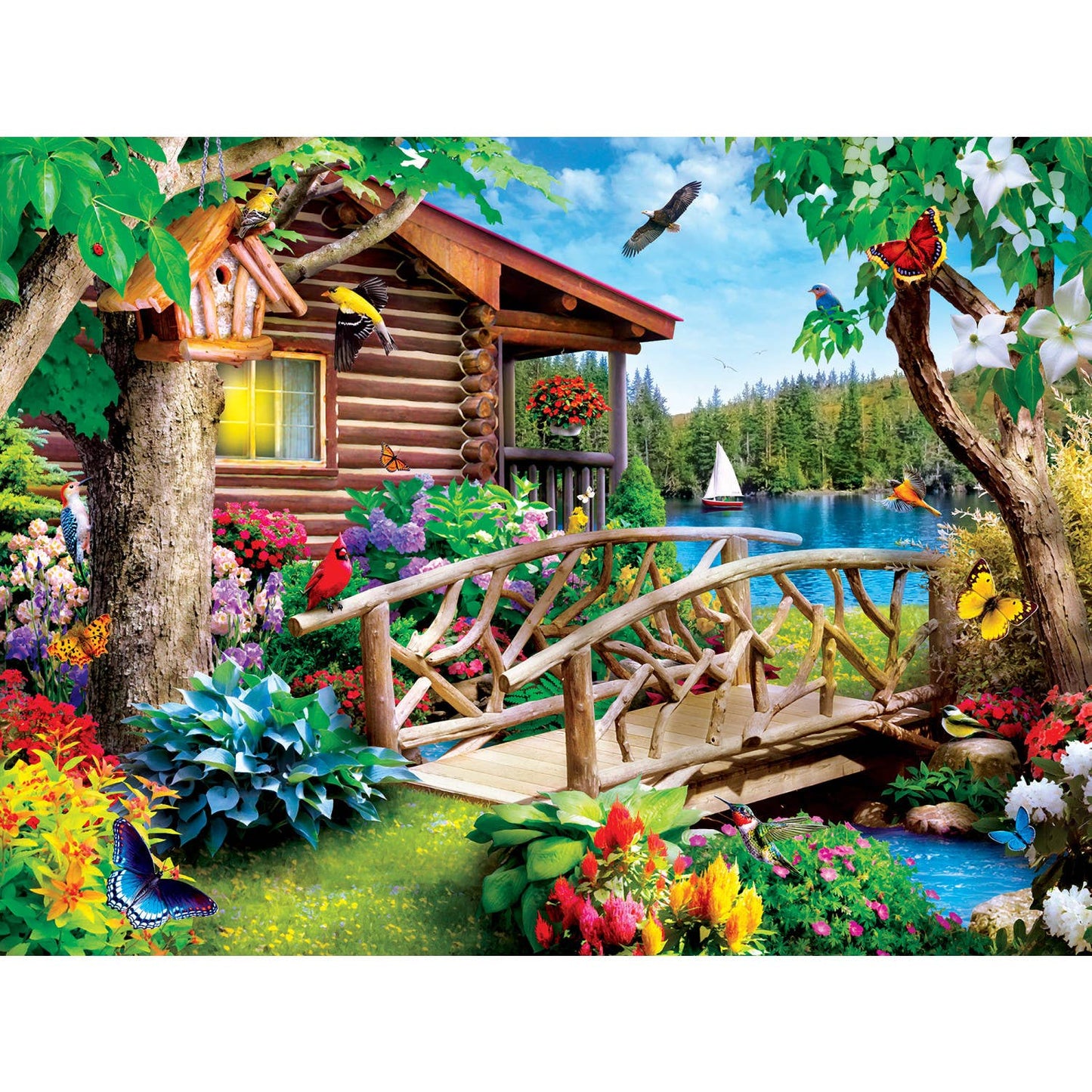 Memory Lane - Cabin Crossing 300 Piece EZ Grip Puzzle | Masterpieces Puzzles