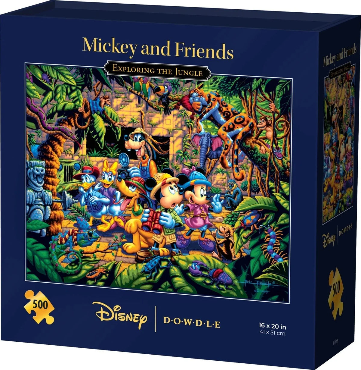 Mickey & Friends Exploring the Jungle 500 Piece Puzzle by Dowdle and Disney