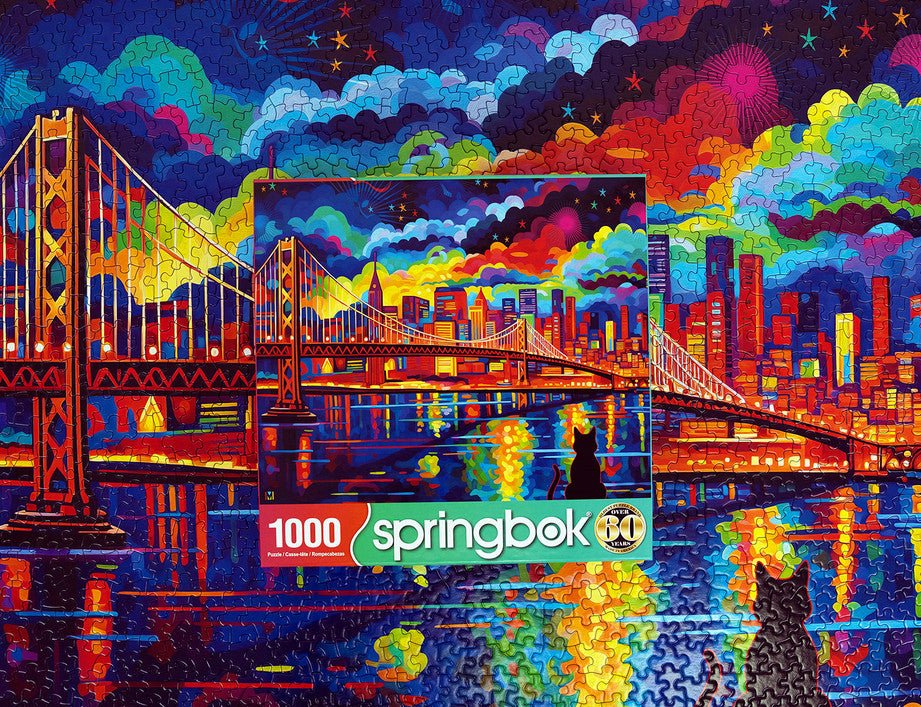 Midnight in San Francisco 1000 Piece Jigsaw Puzzle by Springbok Puzzles