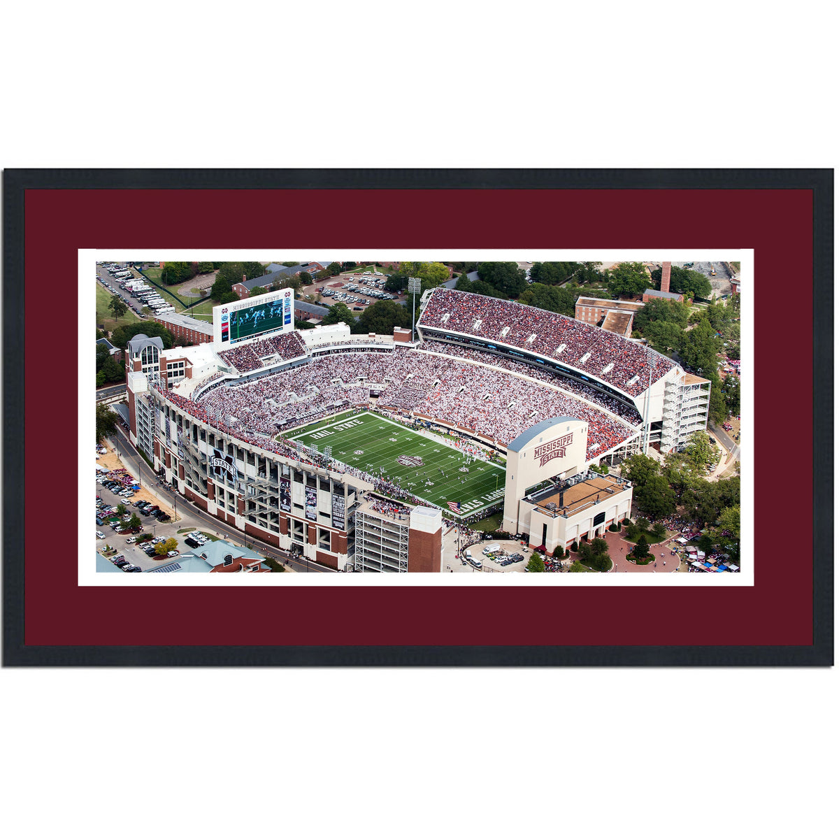 Framed Davis Wade Stadium Mississippi State Bulldogs 16x24 NCAA Football Photo Professionally Matted