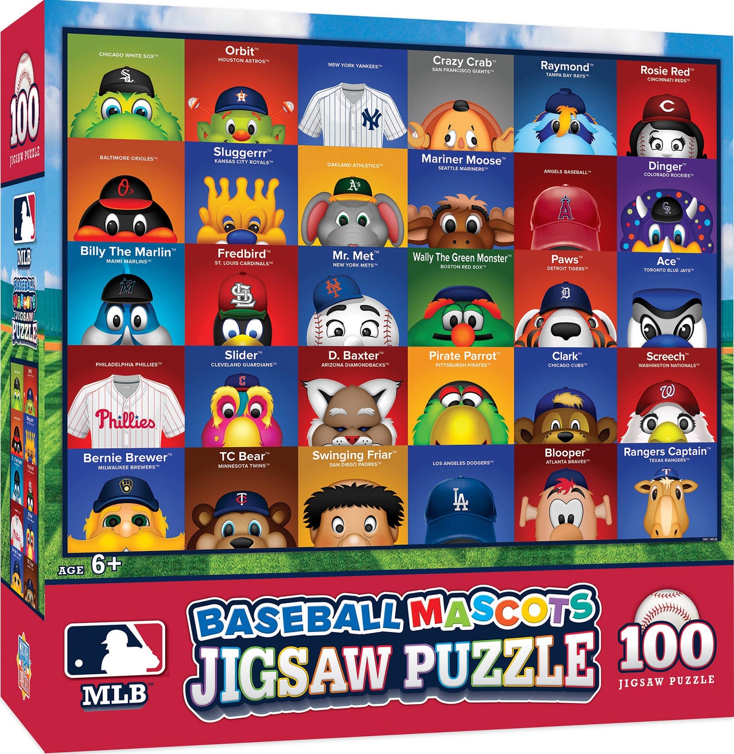 MLB Mascots 100 Piece Puzzle by Masterpieces