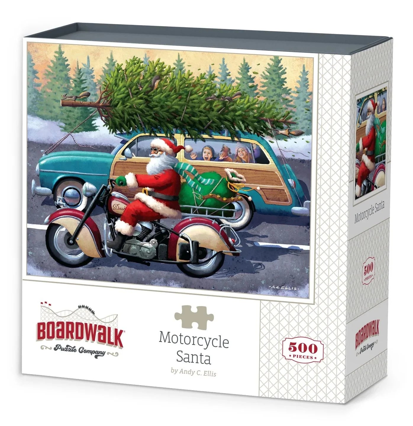 Motorcycle Santa 500 Piece Puzzle by Boardwalk