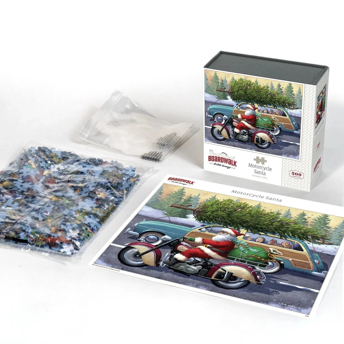 Motorcycle Santa 500 Piece Puzzle by Boardwalk