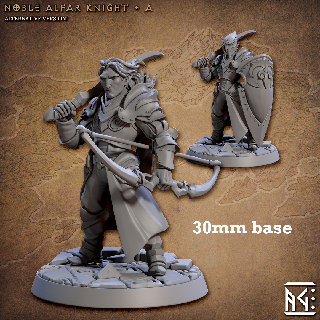 Noble Alfar Knight: Sculpt A (Male High Elf Paladin)