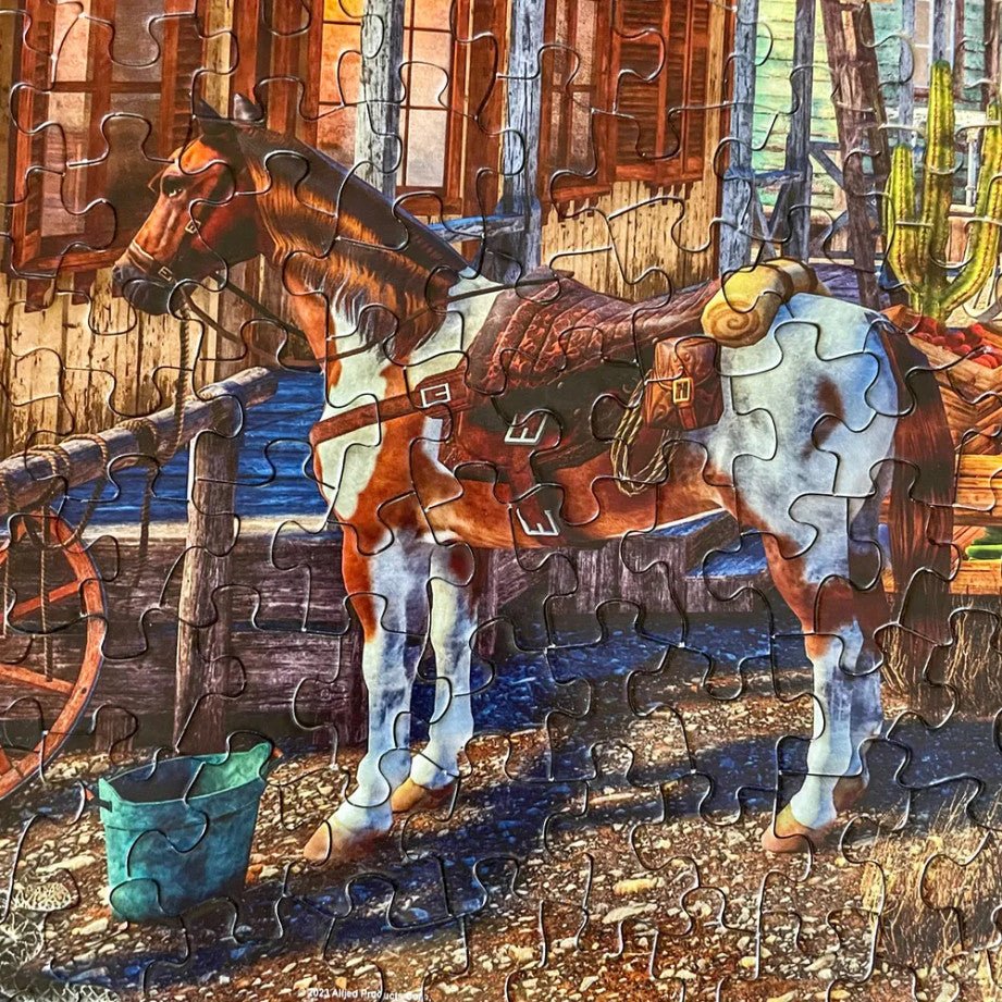 Old Western Town 500 Piece Jigsaw Puzzle by Springbok Puzzles