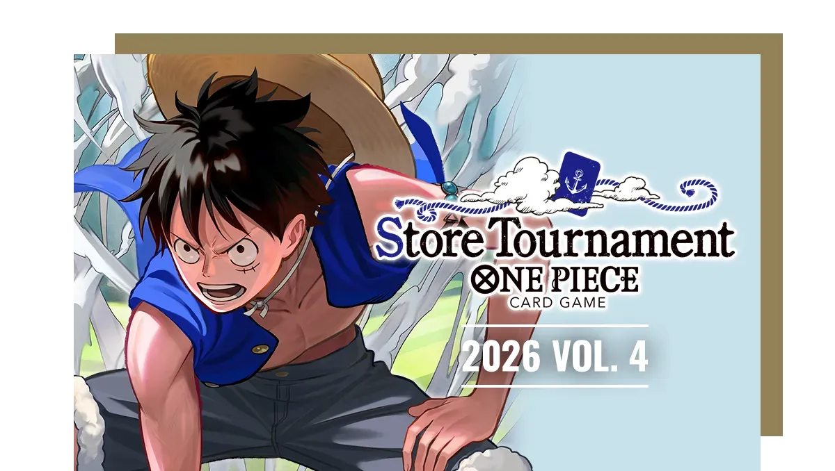 Official Bandai ONE PIECE Store Tournament 2026 Vol. 4 artwork featuring Monkey D. Luffy