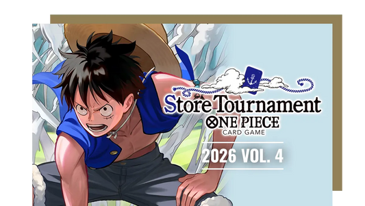 Official Bandai ONE PIECE Store Tournament 2026 Vol. 4 artwork featuring Monkey D. Luffy
