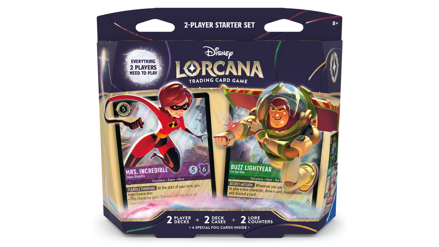 Disney Lorcana TCG: Wilds Unknown 2-Player Starter Deck (Elastigirl vs Buzz Lightyear)