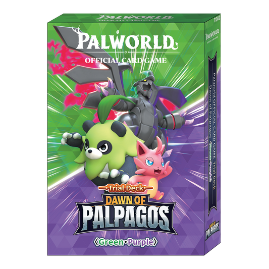 Palworld Dawn of Palpagos Green and Purple Trial Deck official English package