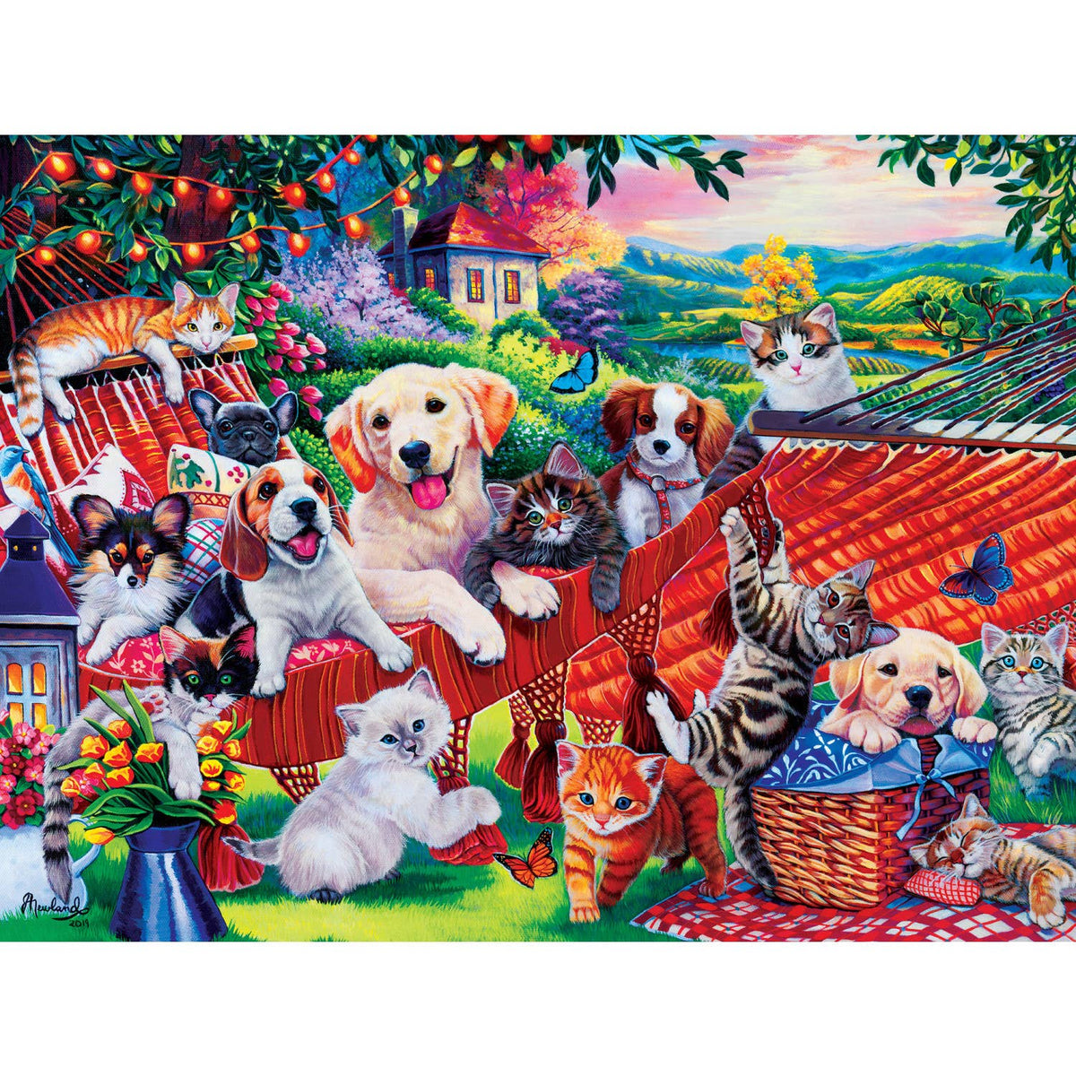 Playful Paws A Lazy Afternoon 300 Piece Puzzle | Masterpieces Puzzles