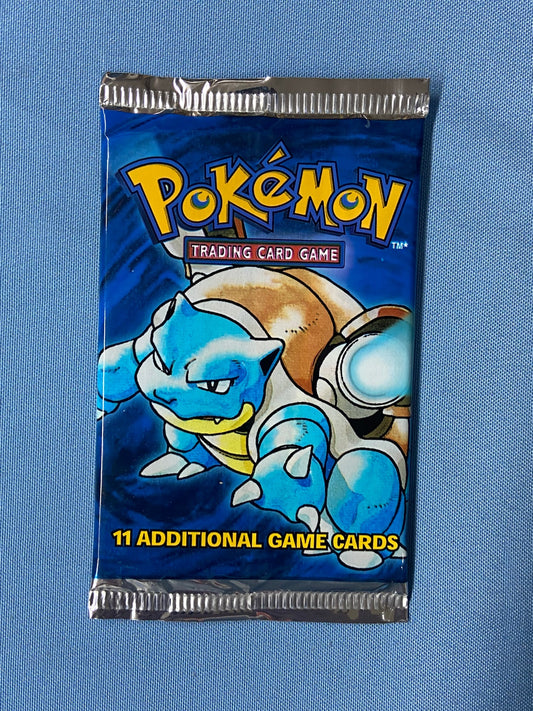 Pokémon TCG Base Set Unlimited sealed booster pack Blastoise artwork