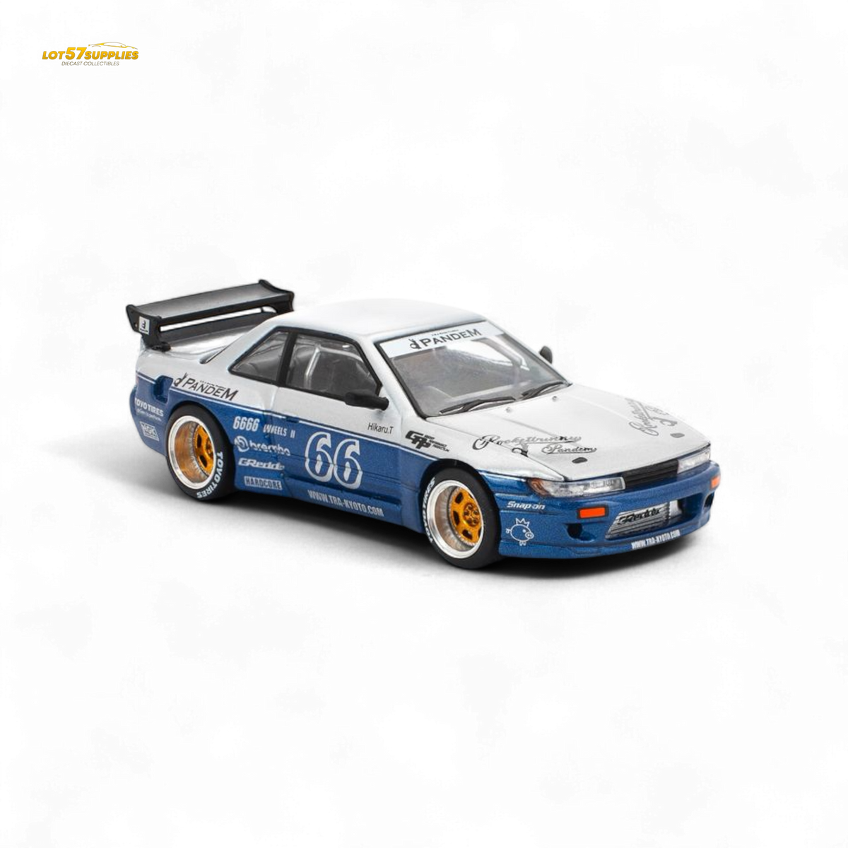 PopRace Pandem Silvia S13 Moontech Blue 1:64