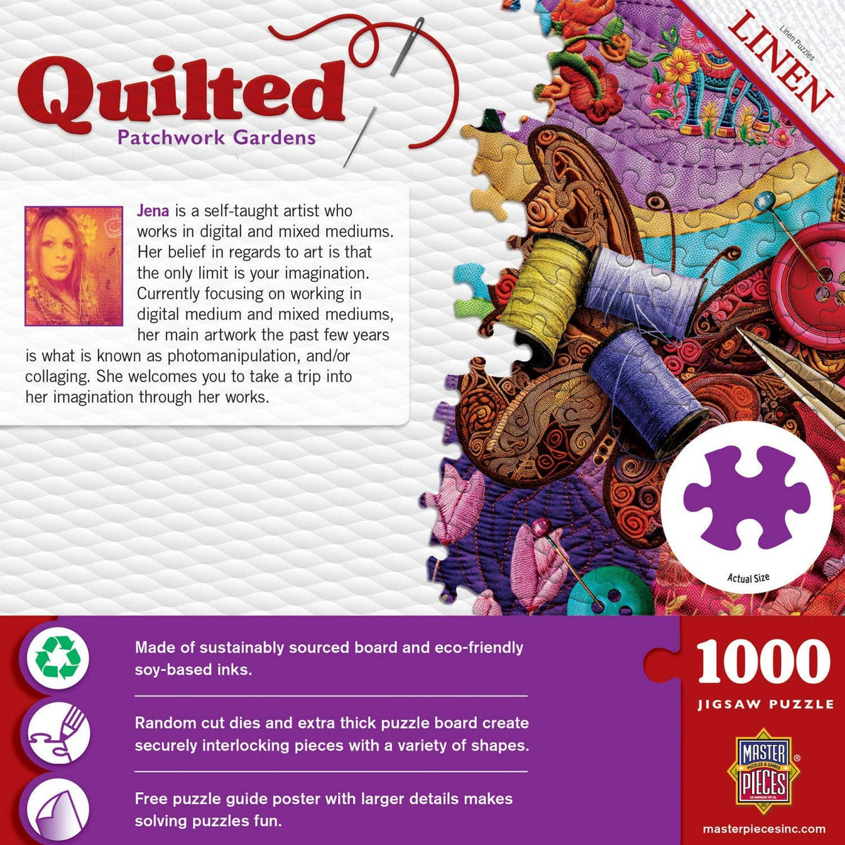 Quilted - Patchwork Gardens 1000 Piece Puzzle | Masterpieces Puzzles