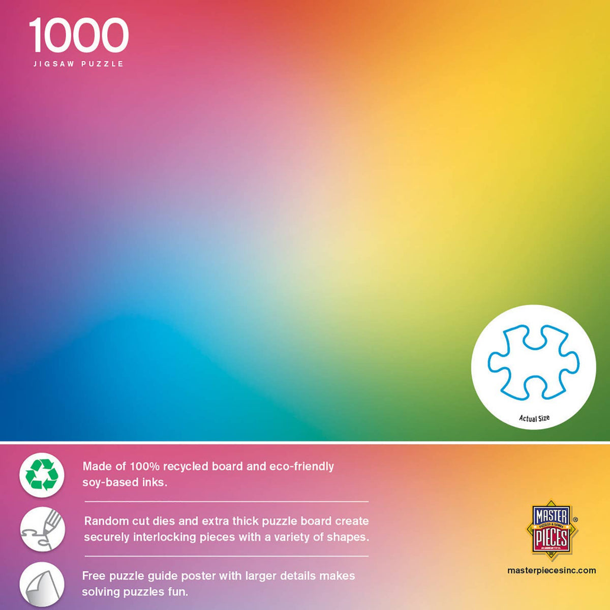 Rainbow Gradient 1000 Piece Jigsaw Puzzle | Masterpieces Puzzles