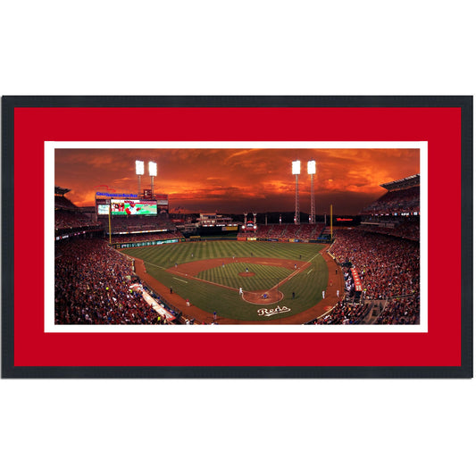 Framed Great American Ballpark Cincinnati Reds MLB 16x24 Baseball Photo Professionally Matted