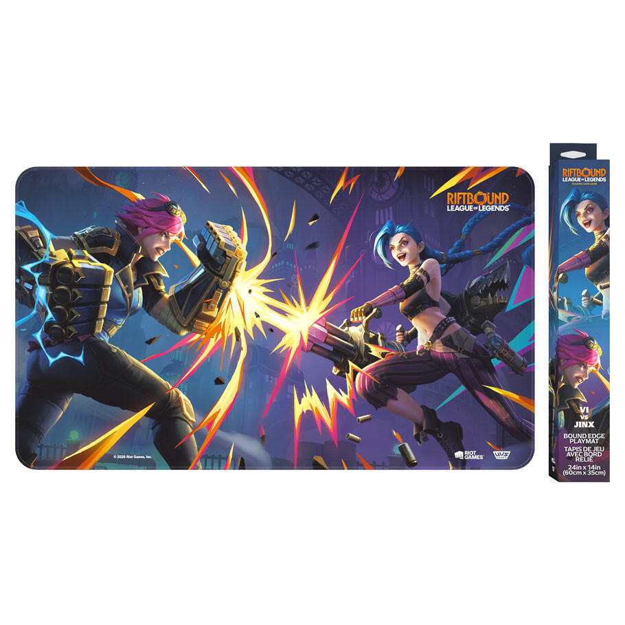 Riftbound Vendetta Vi vs Jinx bound edge playmat