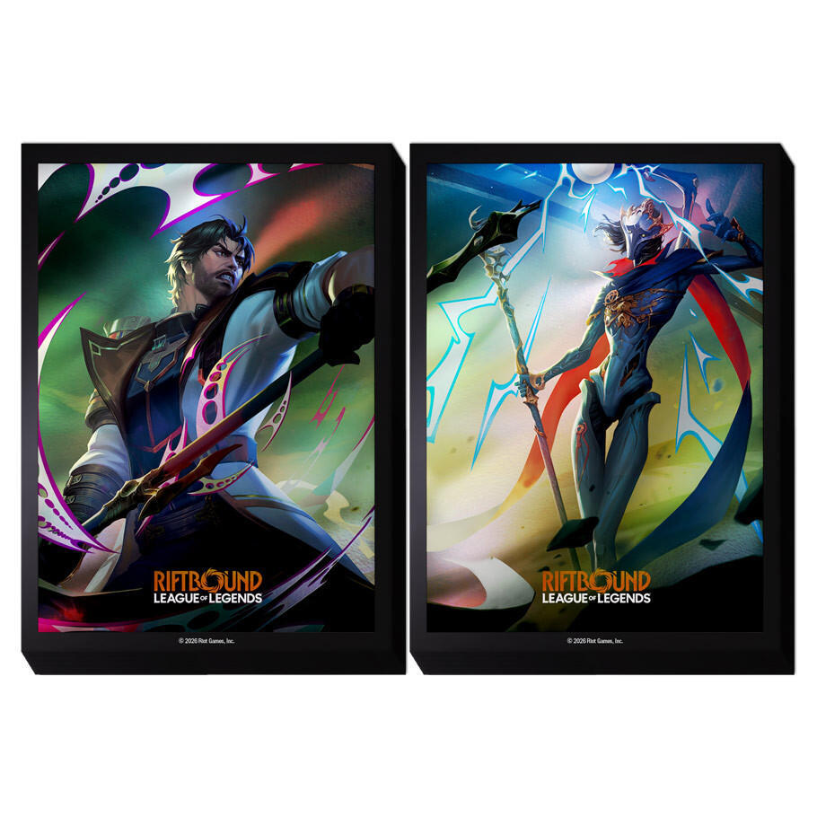 Riftbound Vendetta Jayce vs Viktor art sleeves