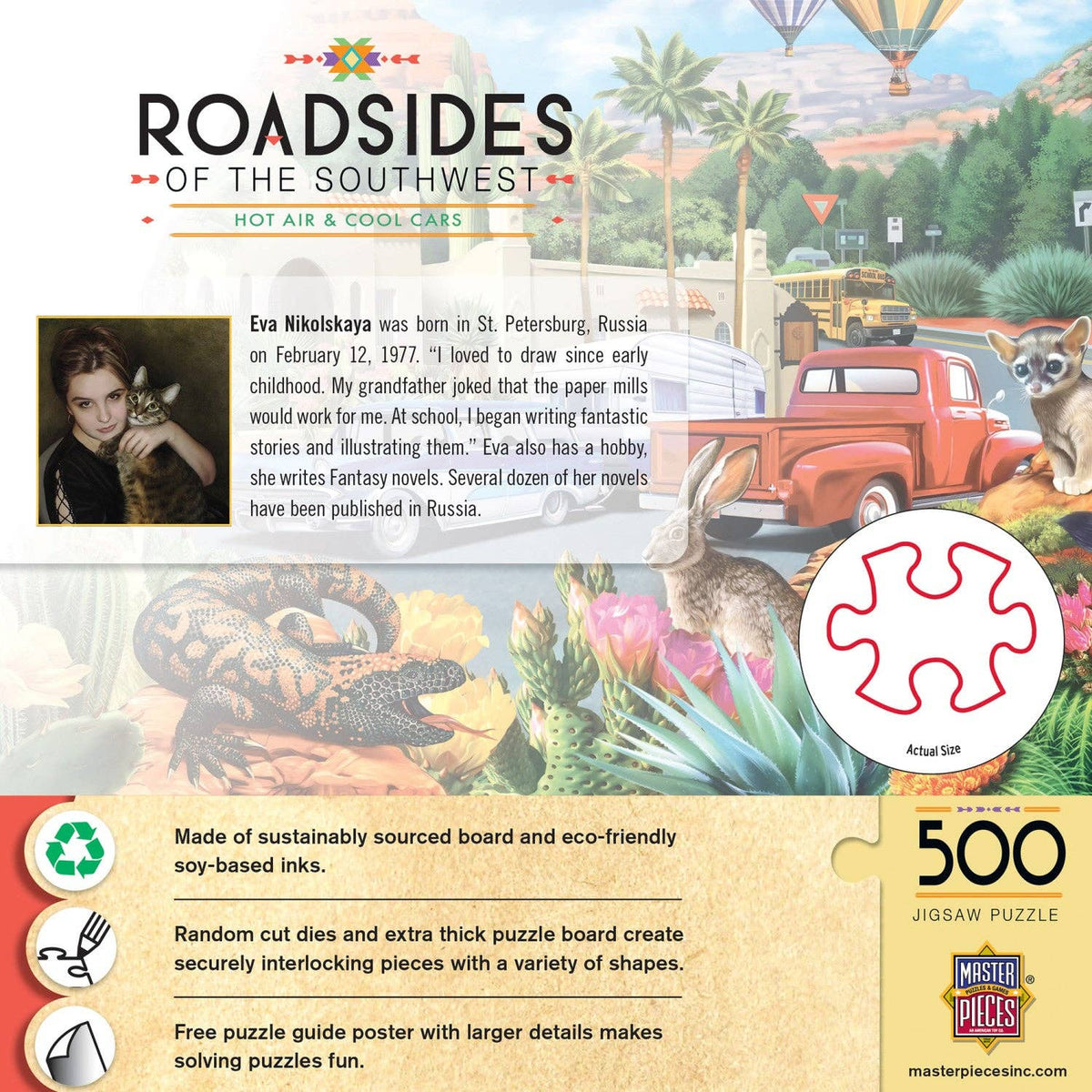 Roadsides of the Southwest Hot Air & Cool Cars 500 Piece Jigsaw Puzzle | Masterpieces