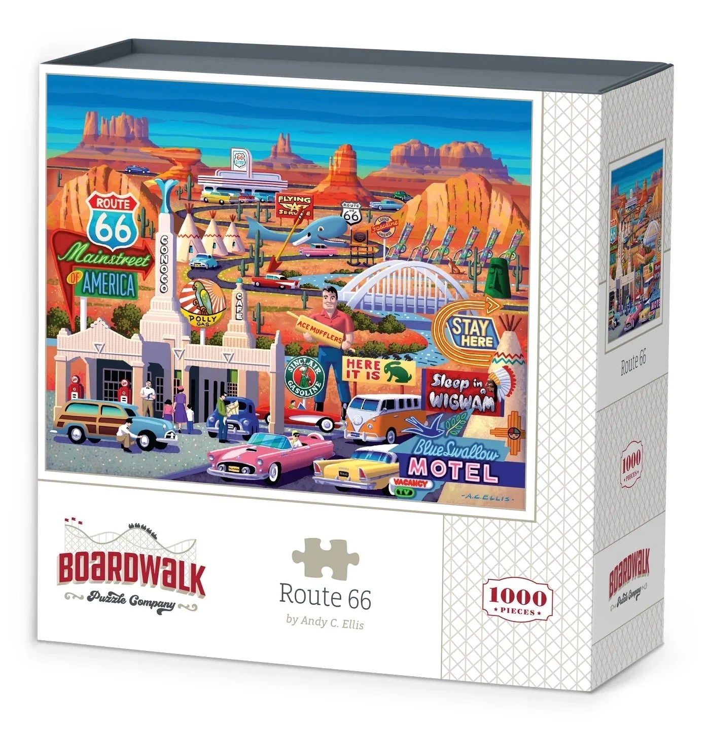 Route 66 1000 Piece Jigsaw Puzzle by Boardwalk Puzzle Company
