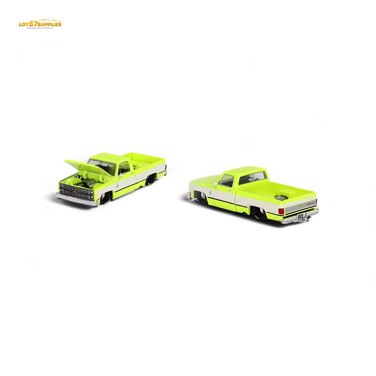 Mini GT x Kaido House Chevrolet Silverado FLO YELLOW 1:64