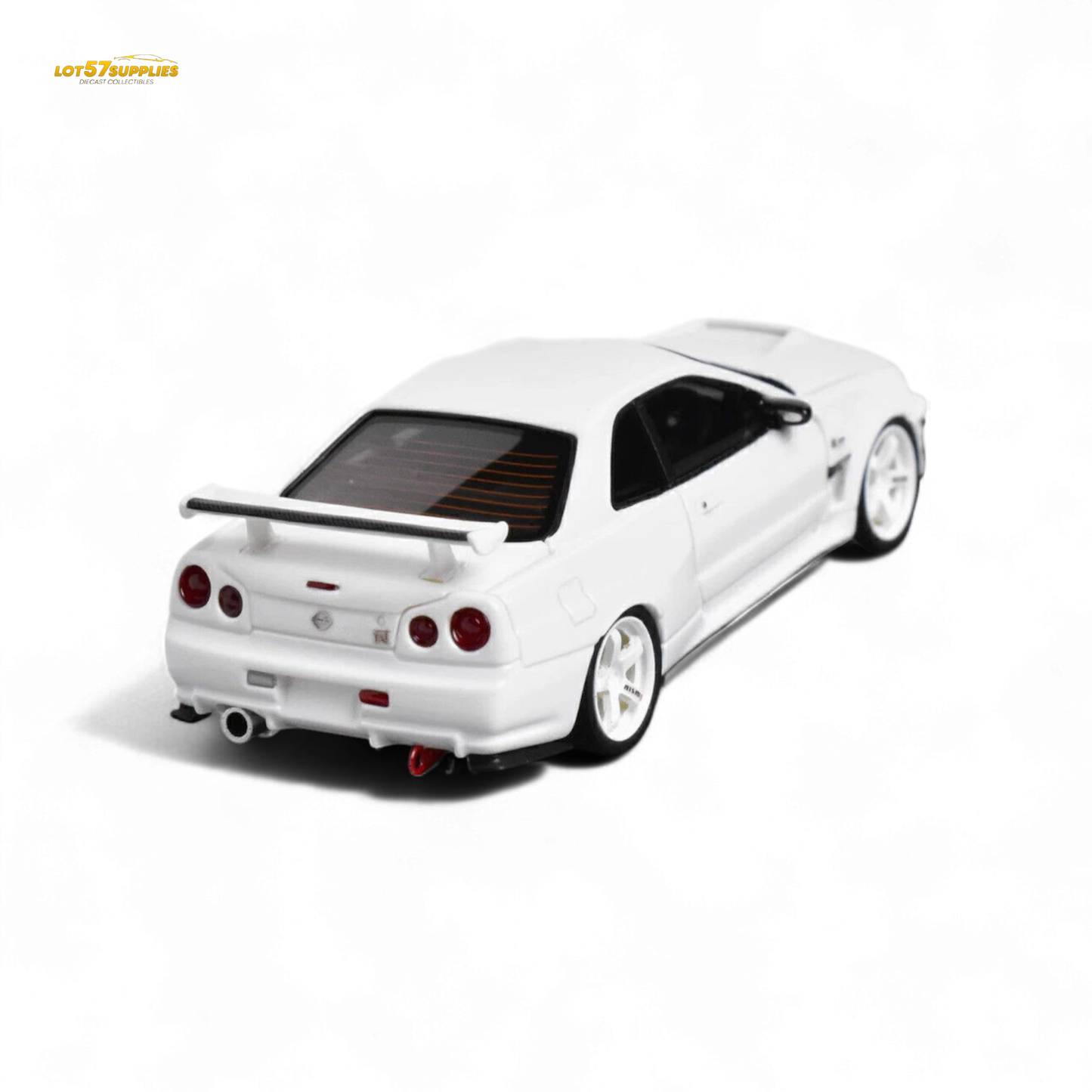 404ERROR Nissan Skyline GT-R R34 Customized White 1:64