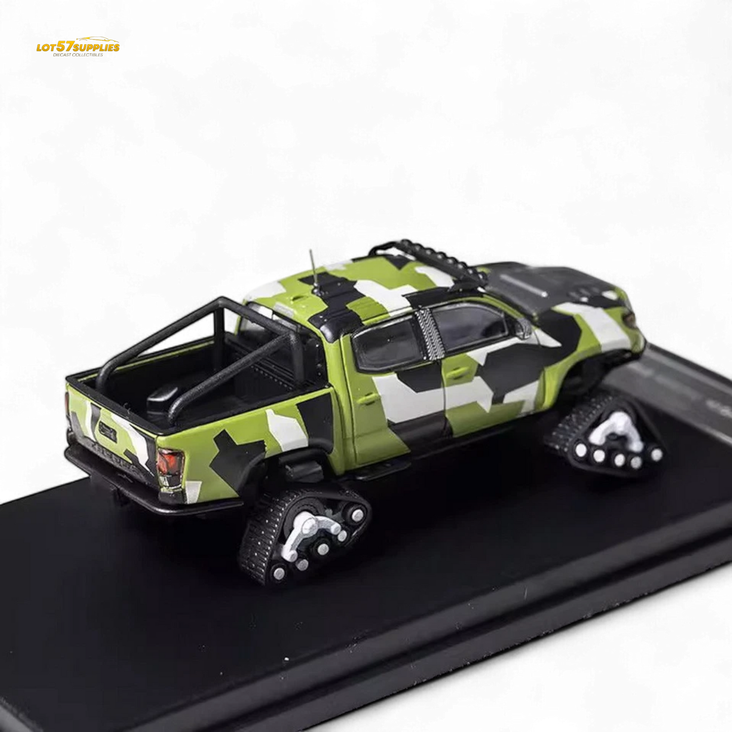 GCD Toyota Tacoma Snow Version Green Camo 1:64