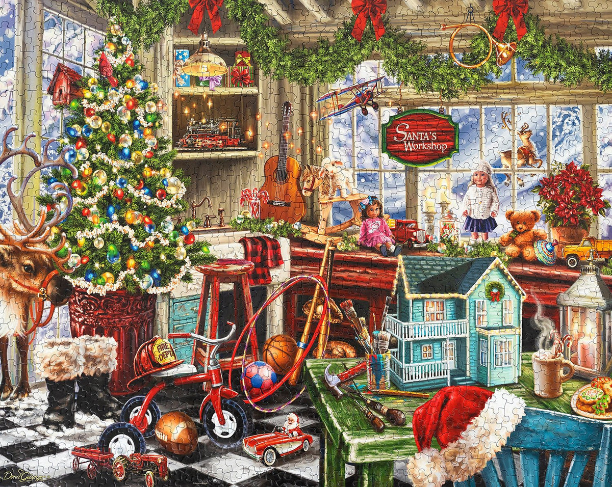 Santa's Workshop 1000 Piece Jigsaw Puzzle | Springbok Puzzles