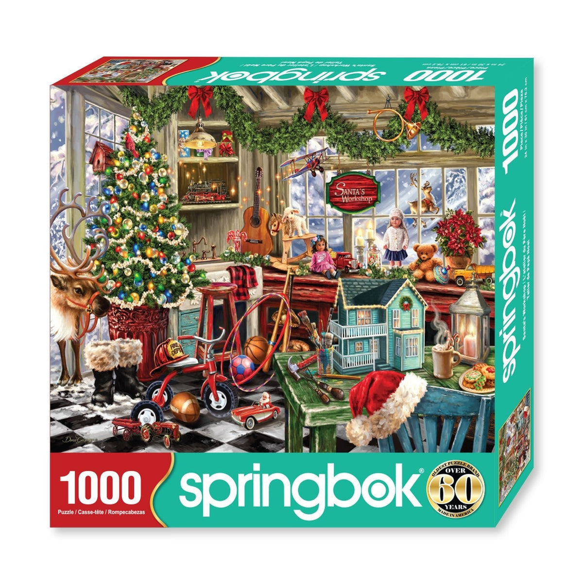 Santa's Workshop 1000 Piece Jigsaw Puzzle | Springbok Puzzles