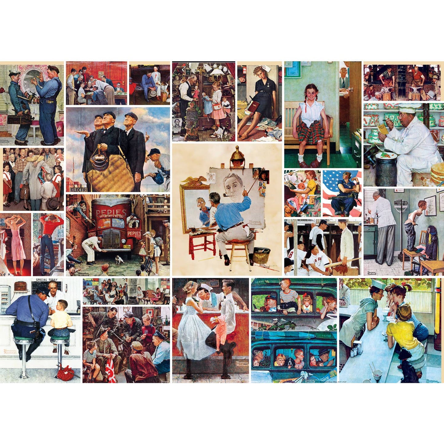 Saturday Evening Post - Rockwell Collage 1000 Piece Puzzle | Masterpieces Puzzles