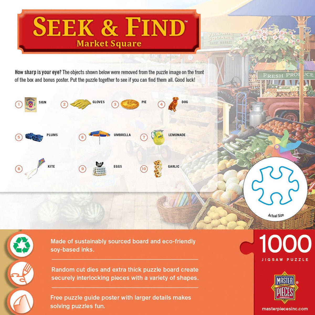 Seek & Find - Market Square 1000 Piece Jigsaw Puzzle