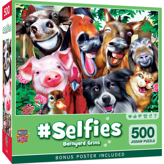 Selfies – Barnyard Grins 500 Piece Puzzle by Masterpieces Puzzles