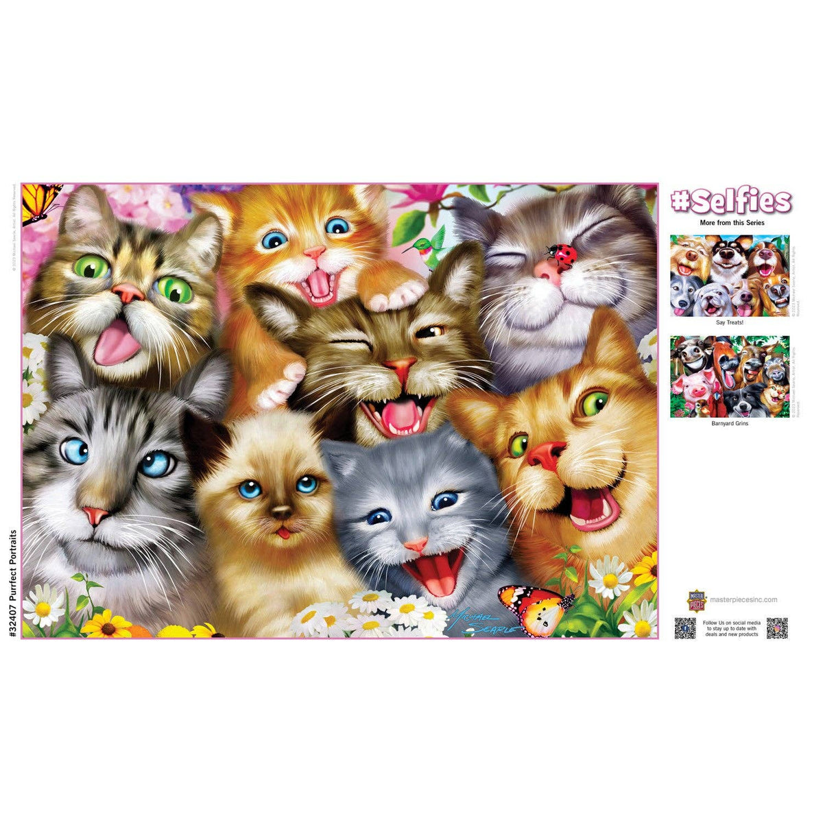 Selfies – Purrfect Portraits 500 Piece Puzzle by Masterpieces