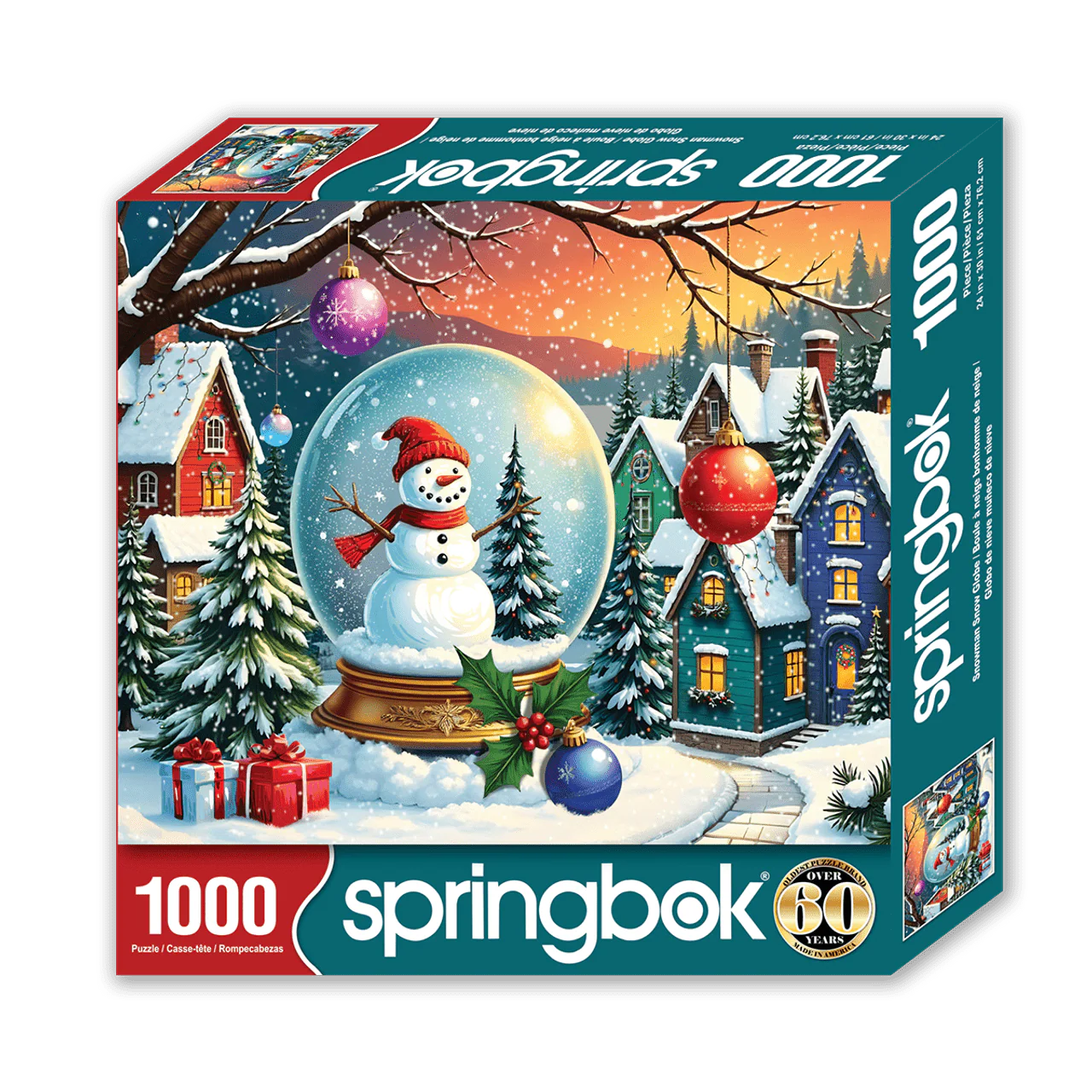 Snowman Snow Globe 1000 Piece Jigsaw Puzzle | Springbok Puzzles