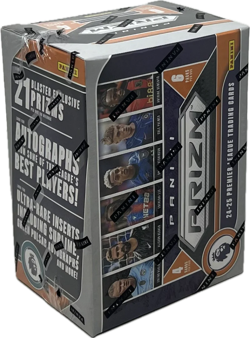 2024-25 Panini Prizm Premier League EPL Soccer 6-Pack Blaster Box (Purple Mosaic Prizms!)