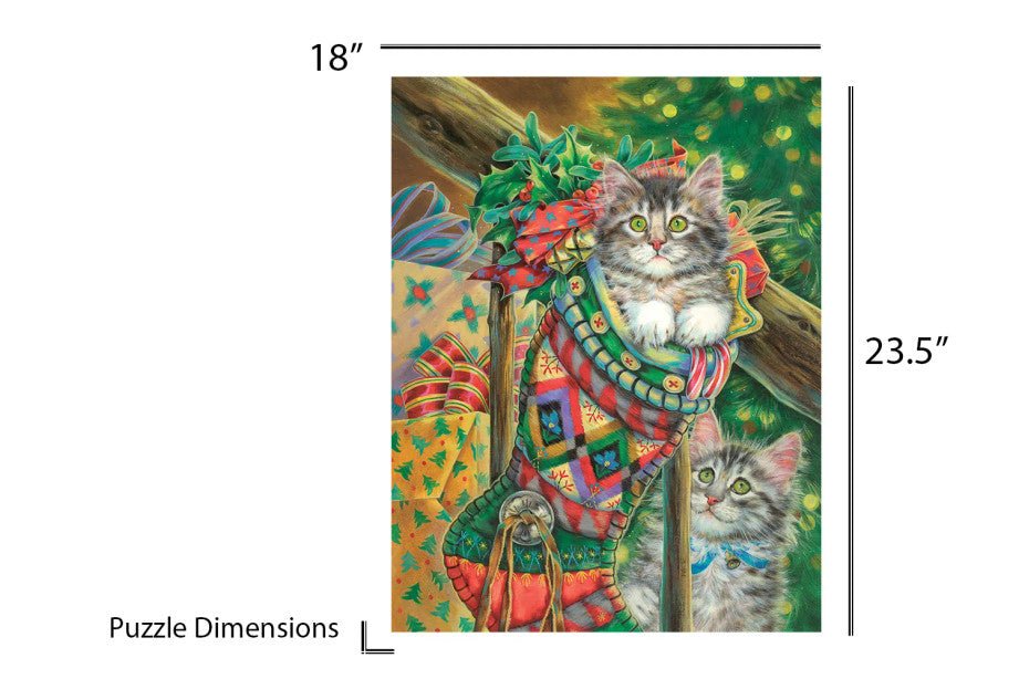 Stocking Curiosity 500 Piece Jigsaw Puzzle by Springbok Puzzles