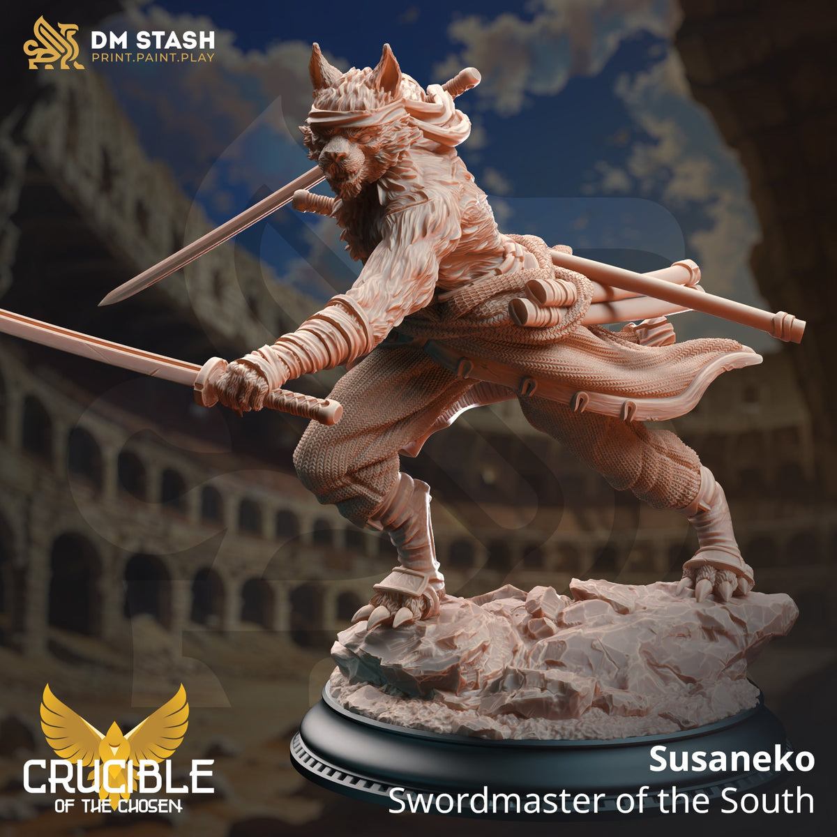 Susaneko, Swordmaster of the South (Male Tabaxi Ronin)